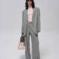 Wool-Blend Pinstripe Tweed Pants