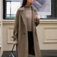 Belted Pockets Long Wool Coat