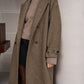 Belted Pockets Long Wool Coat