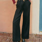 Mid-Waist Tweed Pants Without Belt