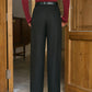 Mid-Waist Tweed Pants Without Belt