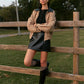 Contrast Collar Zipper Jacket