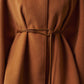Stand Collar Lariat-Belted Warm Cloak