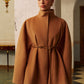 Stand Collar Lariat-Belted Warm Cloak