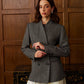 Wool-Blend Polka Dot Slim Blazer