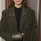 Shoulder Pads Corduroy Panel Blazer
