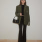 Shoulder Pads Corduroy Panel Blazer
