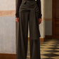 Mid-Waist Knotted Pants