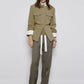 Crew Neck Button Down Tweed Coat
