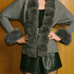 Fox Fur Panel Wool-Blend Knit Outerwear
