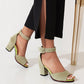 Alison Hayes™ Suede Peep Toe Heels