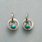 Stunning Boho Earrings Adorned with Bright Turquoise Gems in Luxurious Silver