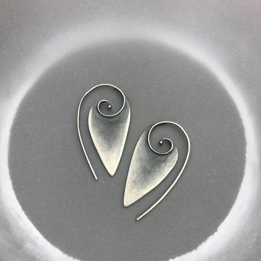 Chic Spiral Design Silver-Plated Earrings for a Touch of Elegance