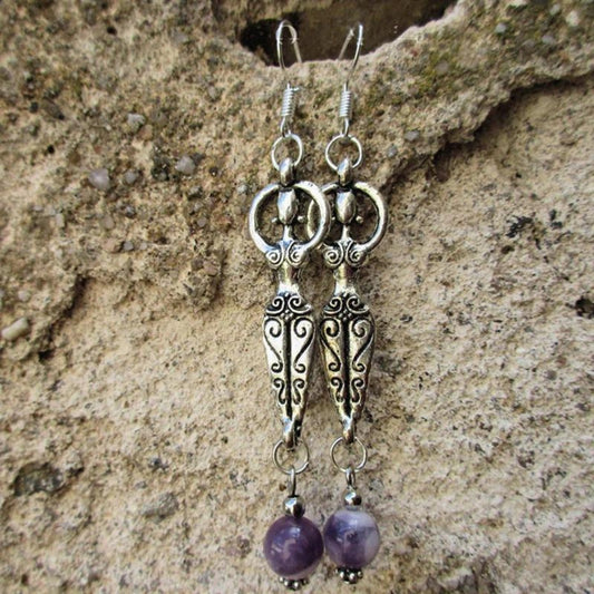 Stunning Vintage Amethyst Earrings Crafted from Premium Sterling Silver