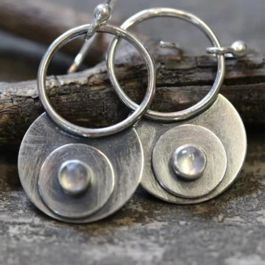 Chic Double Silver-Plated Earrings for a Timeless Touch of Glamour