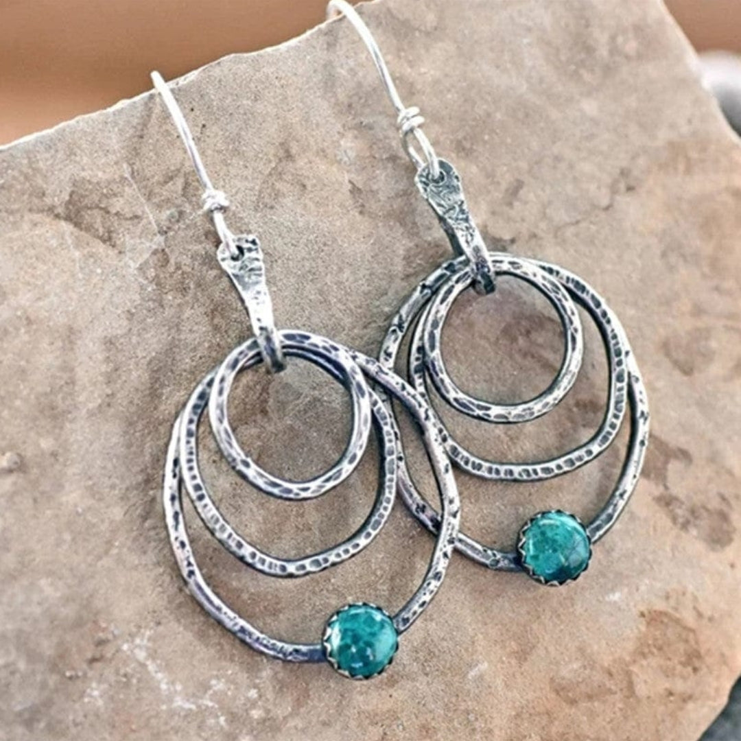 Charming Vintage Opal and Silver Spiral Earrings for a Timeless Look