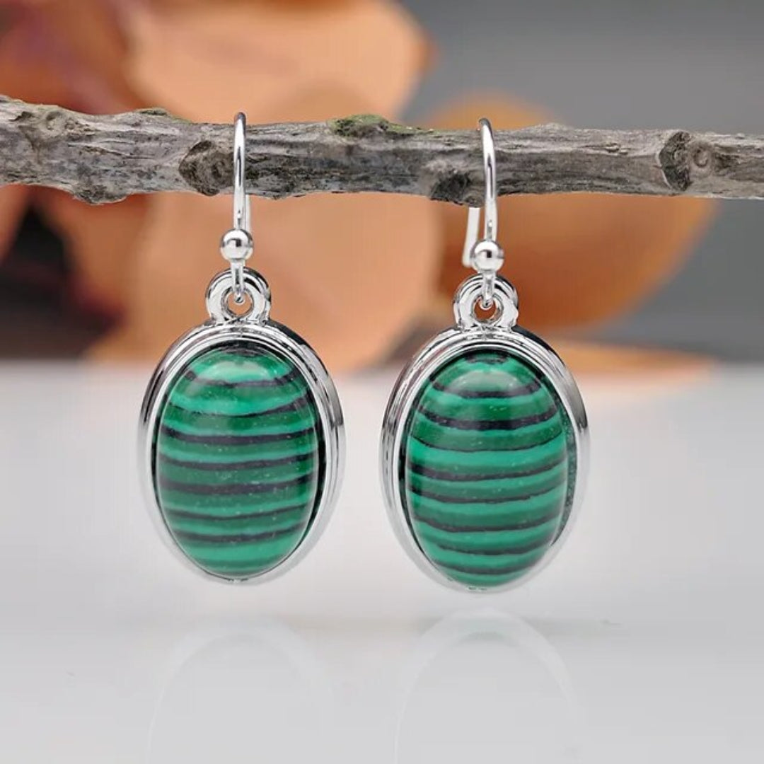 Charming Vintage-Inspired Chrysalis Earrings in Beautiful Green Hues