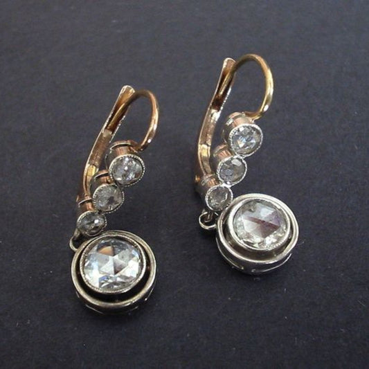 Chic Gold Vintage Zirconia Stud Earrings for a Timeless Look