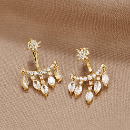 Stunning Golden Crystal Earrings for a Touch of Elegance