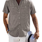 Casual Button Down Solid Linen Shirt (US Only)