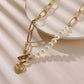 Elegant golden heart pendant with sparkling beads