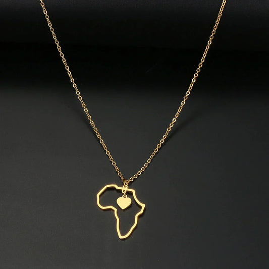 Golden Continental Heart Necklace: A Symbolic Piece of Jewelry for Eternity
