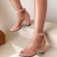Alison Hayes™ Suede Peep Toe Heels
