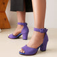 Alison Hayes™ Suede Peep Toe Heels