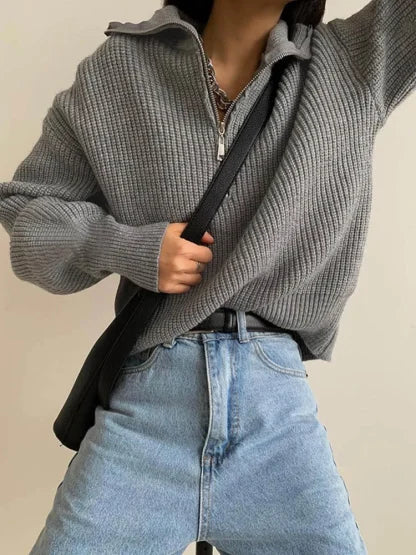 Stylish Zip Collar Sweater – Ultimate Comfort and Timeless Elegance