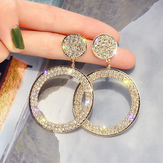 Stunning Radiant Gold and Silver Zirconia Earrings