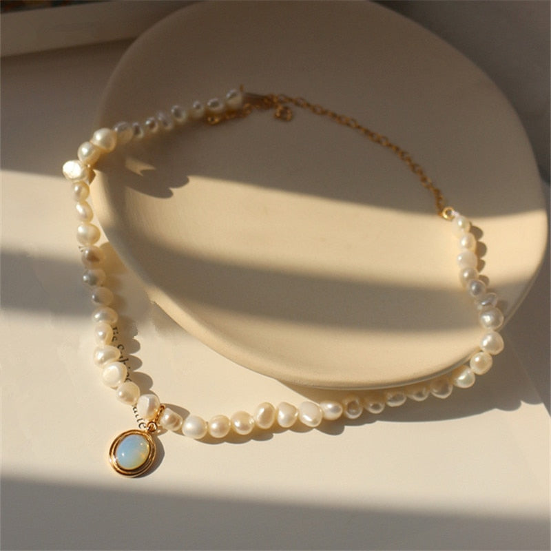 Elegant Moonstone Bead Pendant