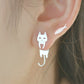 Charming Climbing Kittens Design: Stunning Silver Earrings