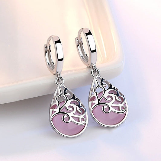 Stunning 925 Sterling Silver Earrings Featuring a Timeless Tree of Life Design