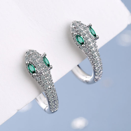 Chic Snake earrings crafted from premium 925 sterling silver