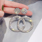 Stunning Radiant Gold and Silver Zirconia Earrings