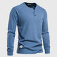 Waffle Henley Long Sleeve T-Shirt New