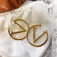 Edgy Golden Punk V Earrings – Unleash Your Bold Style!