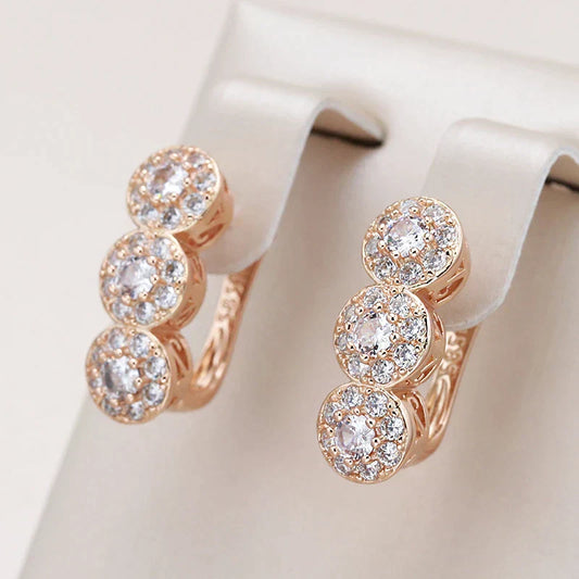 Dazzling Golden Crystal Earrings for an Elegant Touch