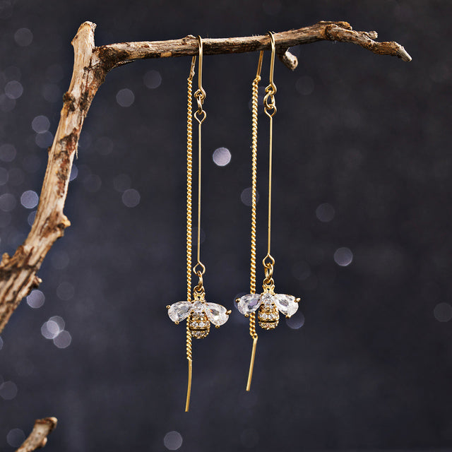 Enchanting Sparkling Crystal Bee Earrings to Elevate Your Style