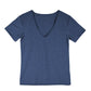 Men's Basic White Deep V-Neck Cotton Short Sleeve T-Shirt
