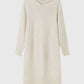 Wool Hooded Knit Midi Dress