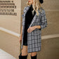 Casual Geometric Knit Coat
