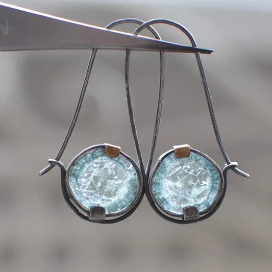 Charming Vintage Moonstone Crystal Earrings