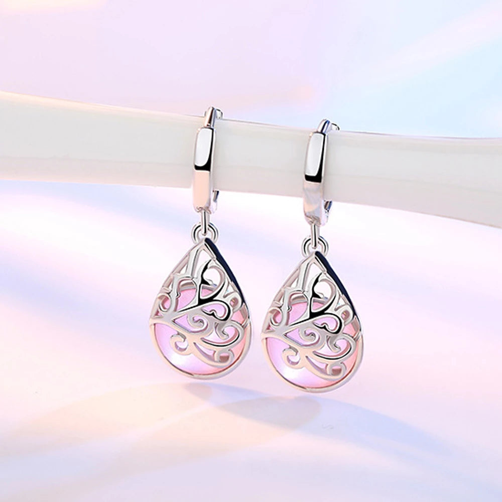 Stunning 925 Sterling Silver Earrings Featuring a Timeless Tree of Life Design