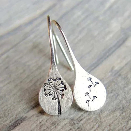 Charming Dandelion-Inspired 925 Sterling Silver Earrings - Elegance Redefined!