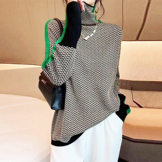 Stylish High-Neck Sweater – Timeless Elegance and Modern Design