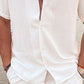 Casual Cotton and Linen Button Shirt