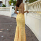 Lace Jacquard Tie-wrap Backless Maxi Dresses