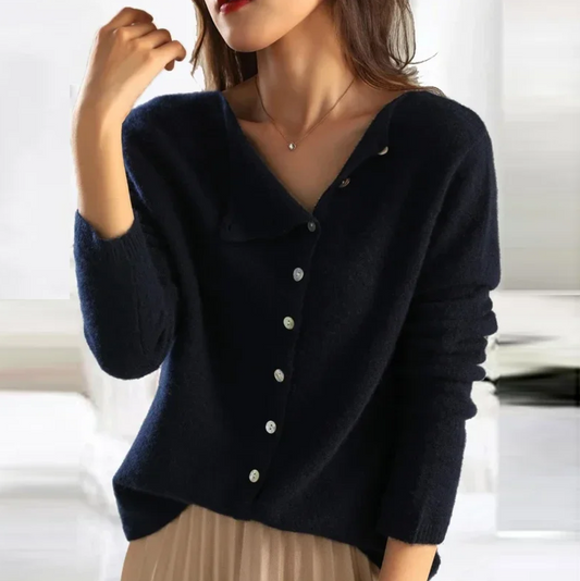 Stylish Anthracite Cardigan with Buttons – Perfect for a Elegant and Comfortable Look
