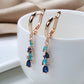 Stunning Blue and Golden Crystal Earrings to Dazzle Your Look